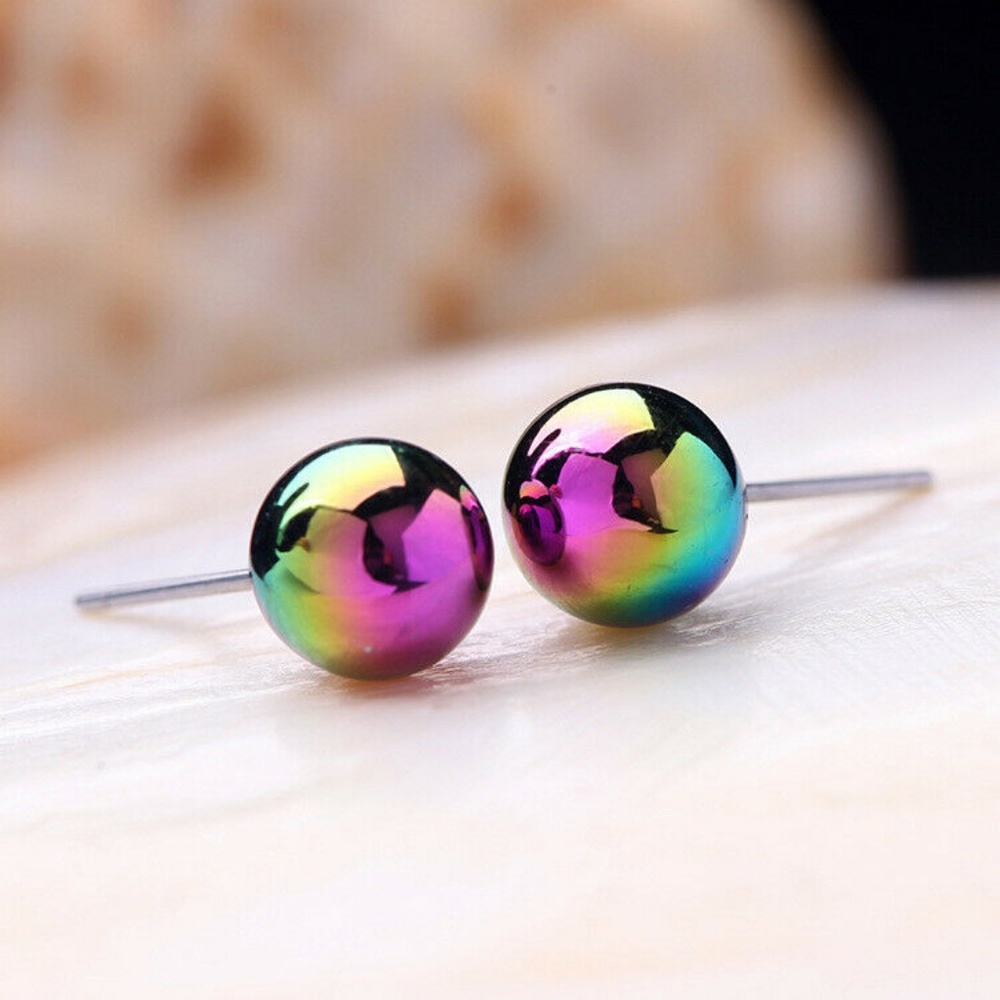 Iridescent & Black Bee Dangle Earrings NWT- - Picture 5 of 5